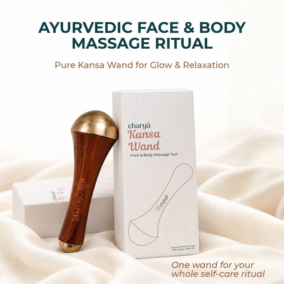 Charya Kansa Wand - Ayurvedic Face & Body Massage Tool in Pure Kansa Metal