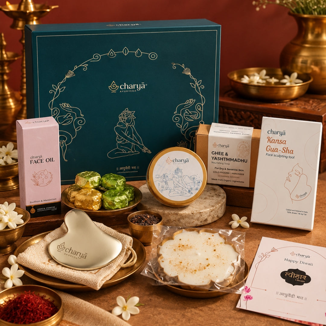 Charya Kansa Glow Ritual – Kansa Gua Sha Face Ritual Gift Set