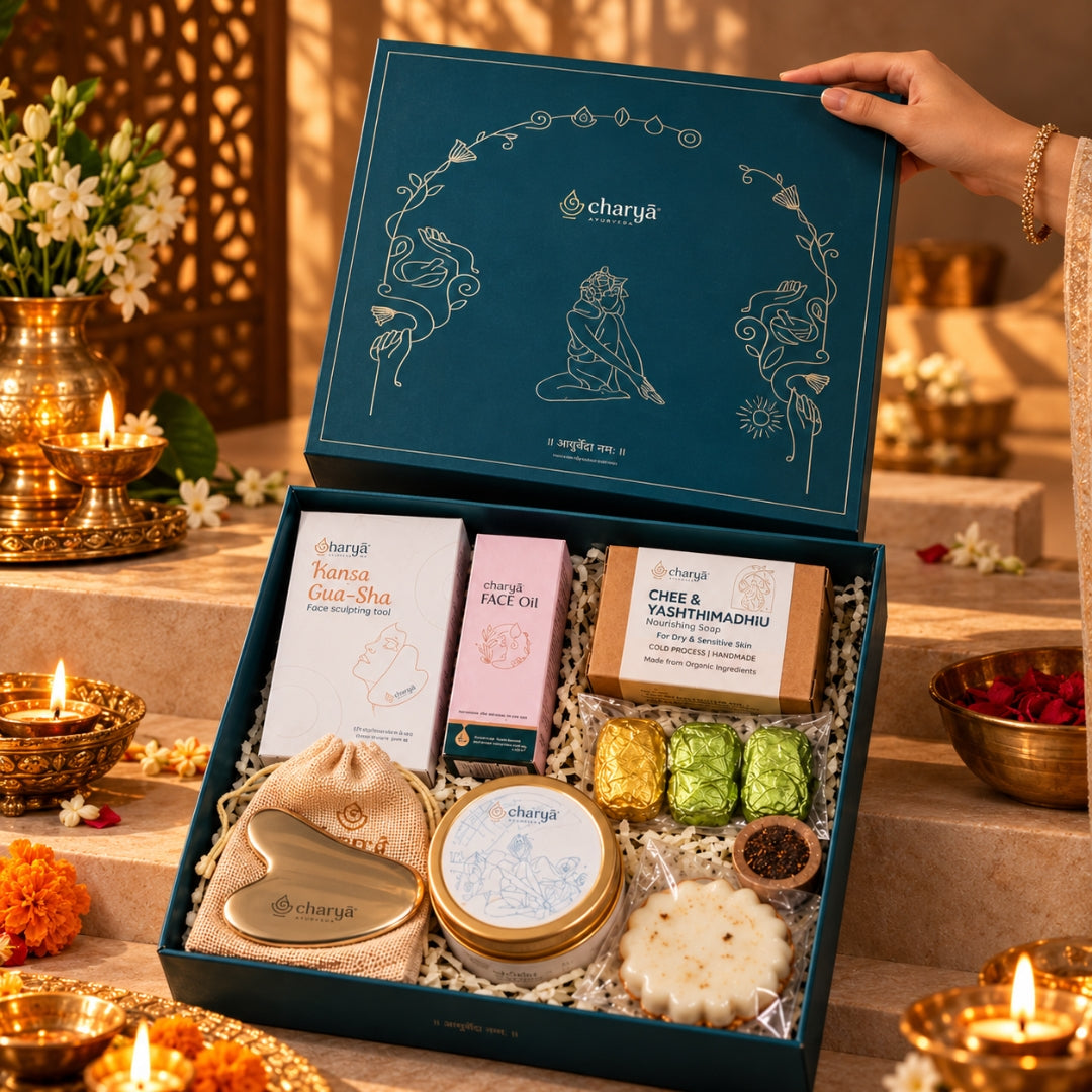Charya Kansa Glow Ritual – Kansa Gua Sha Face Ritual Gift Set