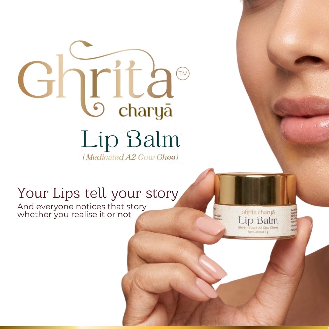 Ghritacharya Lip Balm - Medicated A2 Cow Ghee