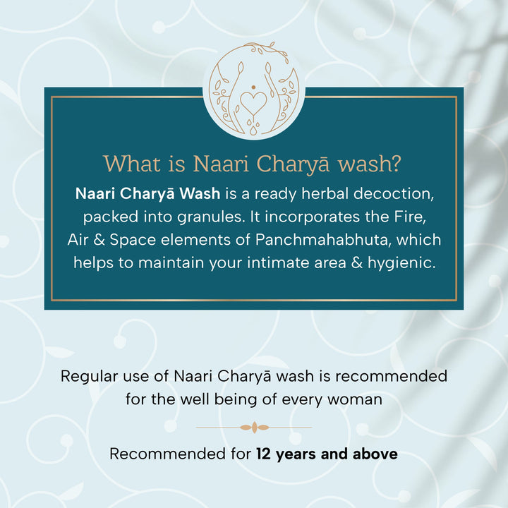 Charya Ayurveda's natural vaginal wash and kadha for periods pain which is very helpful for women's health