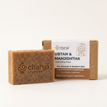 Charya Ubtan and Manjishtha soap with packaging